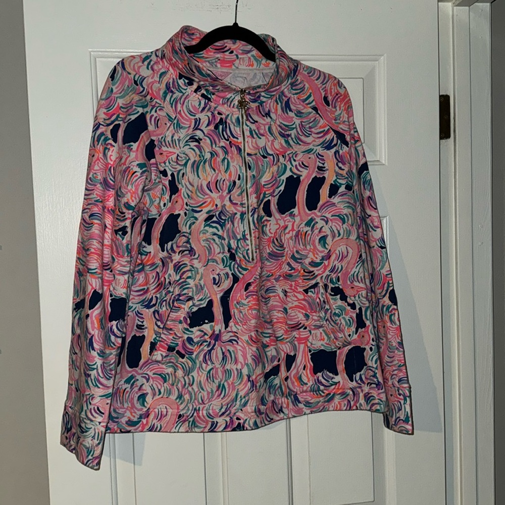 lilly Pulitzer flamingo, print, pop over
